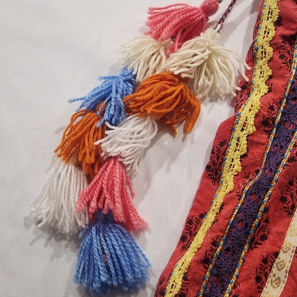 Colourful Amiani Boho Embroidered Fabric Slouchy Satchel - Picture 6 of 16